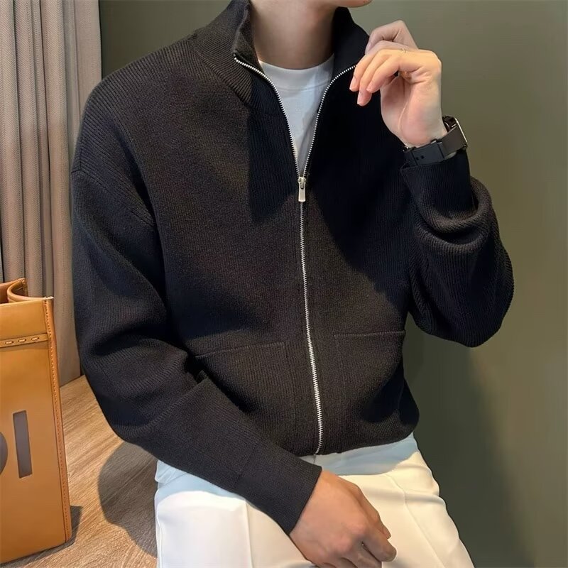 Mix and Match Zipper Cardigan Sweater