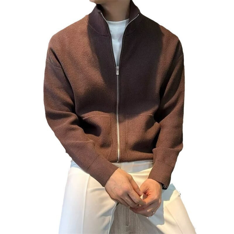 Mix and Match Zipper Cardigan Sweater