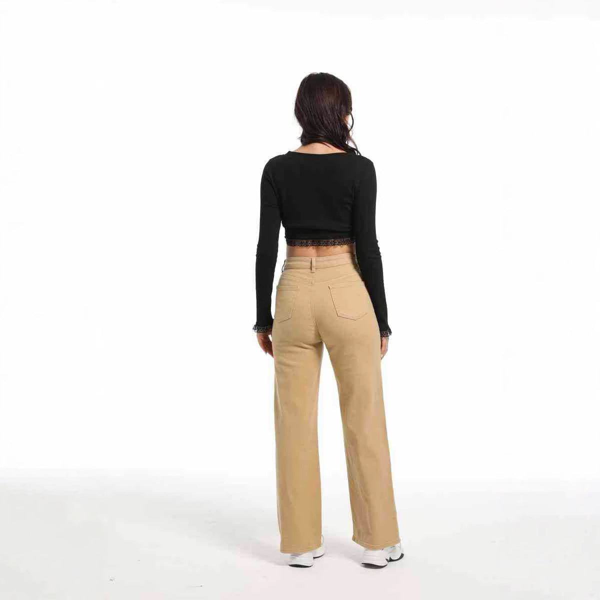 Mix and Match Straight Wide Leg Jeans