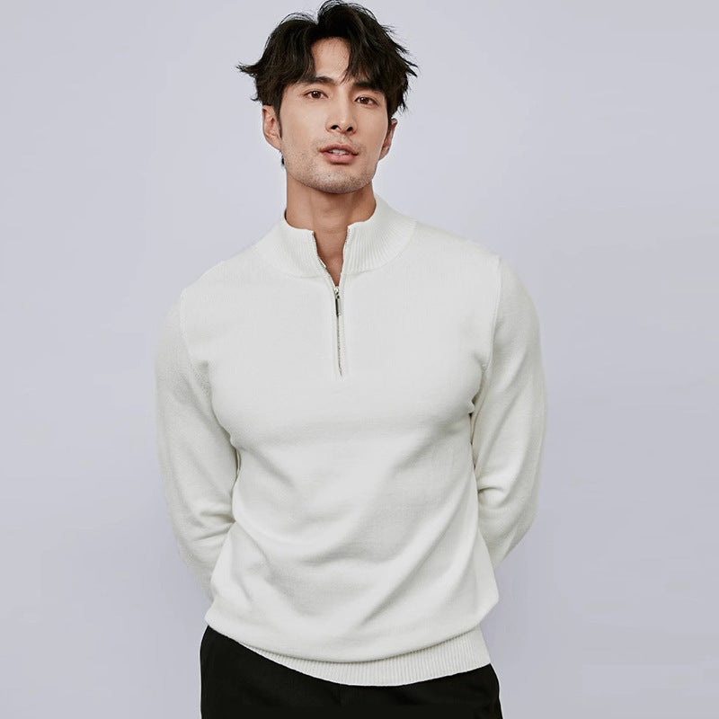 Mix and Match Half Zipper Sweater