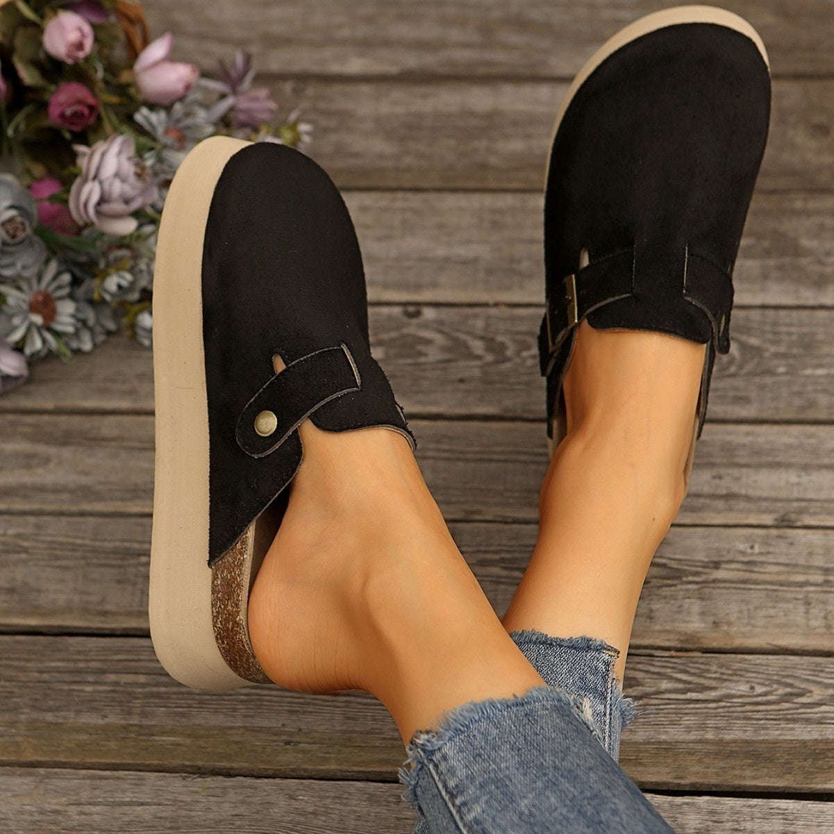 Mix and Match Sole Half Slippers