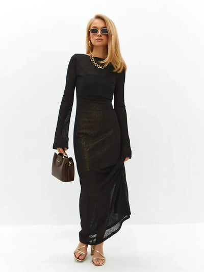 Mix and Match Round Neck Dress