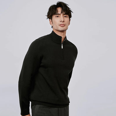 Mix and Match Half Zipper Sweater