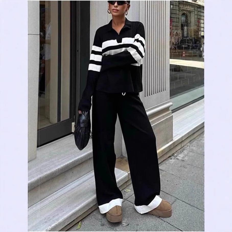 Mix and Match Striped Knitted Set