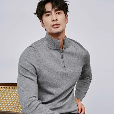 Mix and Match Half Zipper Sweater