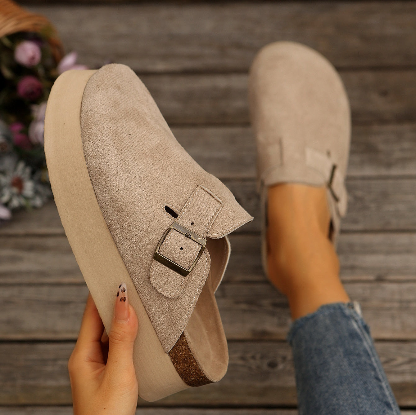 Mix and Match Sole Half Slippers