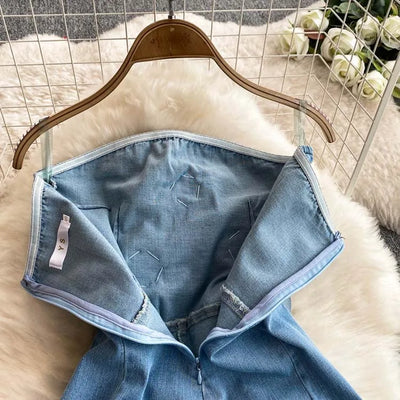 Mix and Match  Floral Denim Jumpsuit