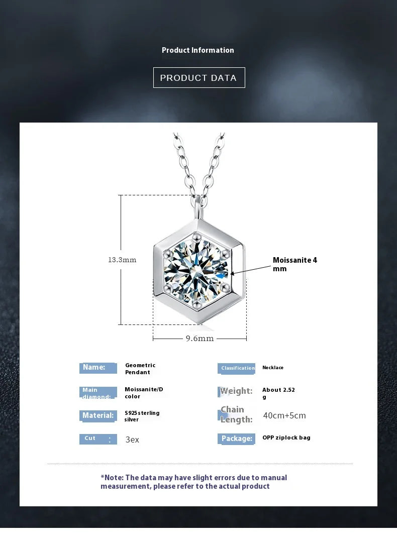 Mix and Match S925 Sterling Silver Moissanite Necklace