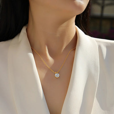 Mix and Match  14k Gold Moissanite Diamond  Necklace