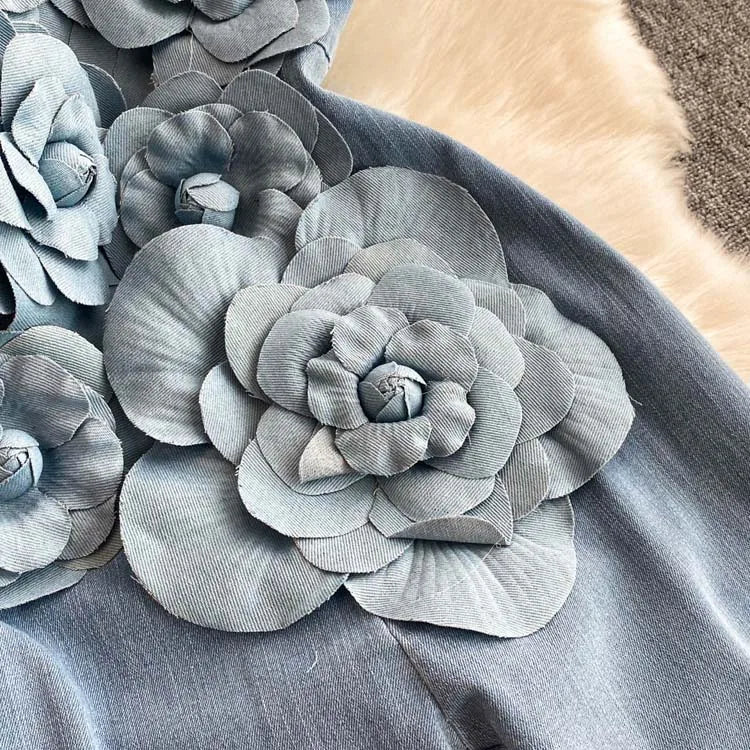 Mix and Match  Floral Denim Jumpsuit