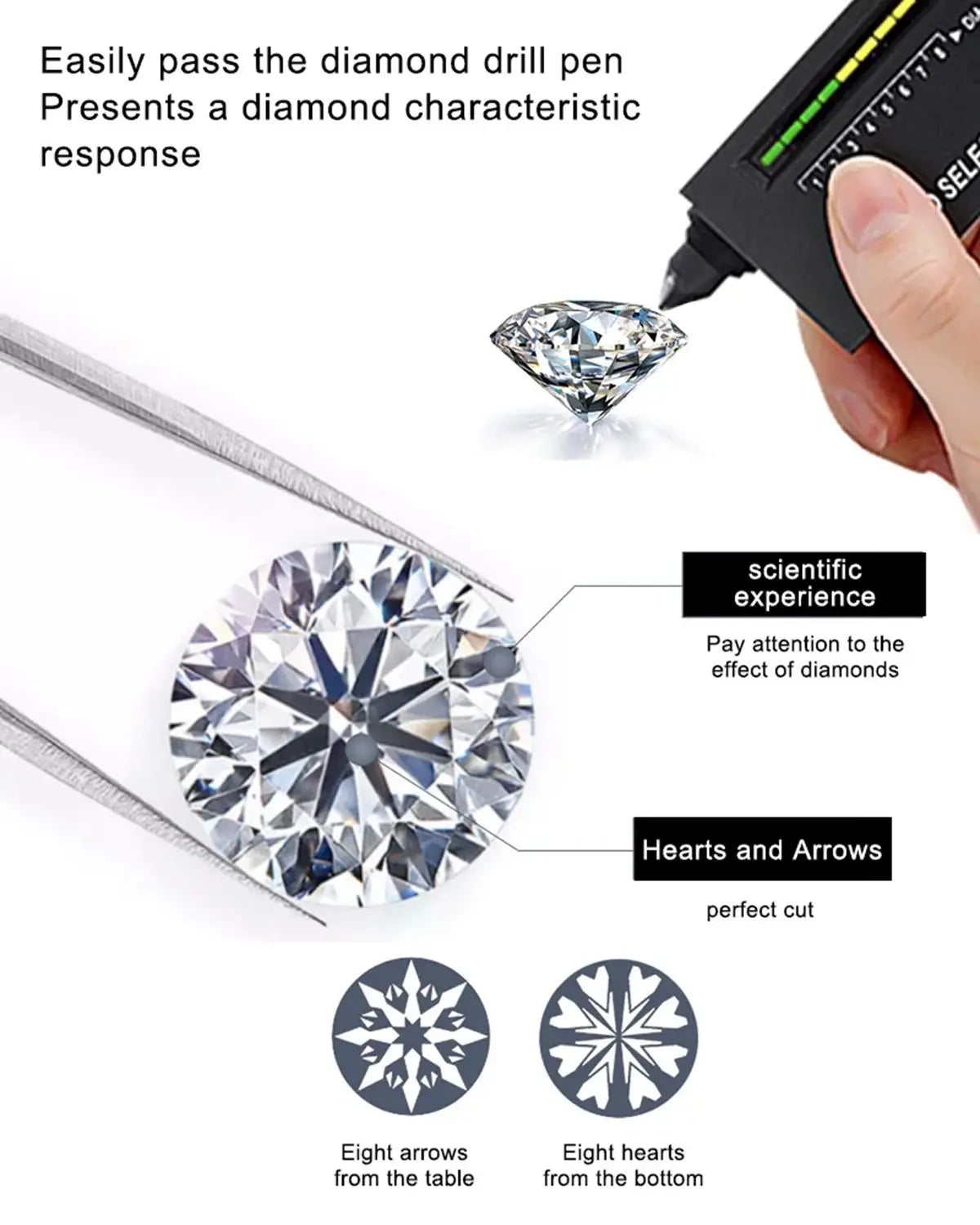 Mix and Match  14k Gold Moissanite Diamond  Necklace