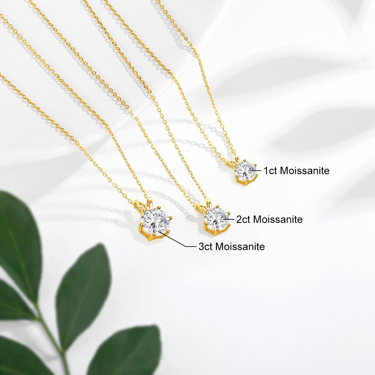 Mix and Match  14k Gold Moissanite Diamond  Necklace