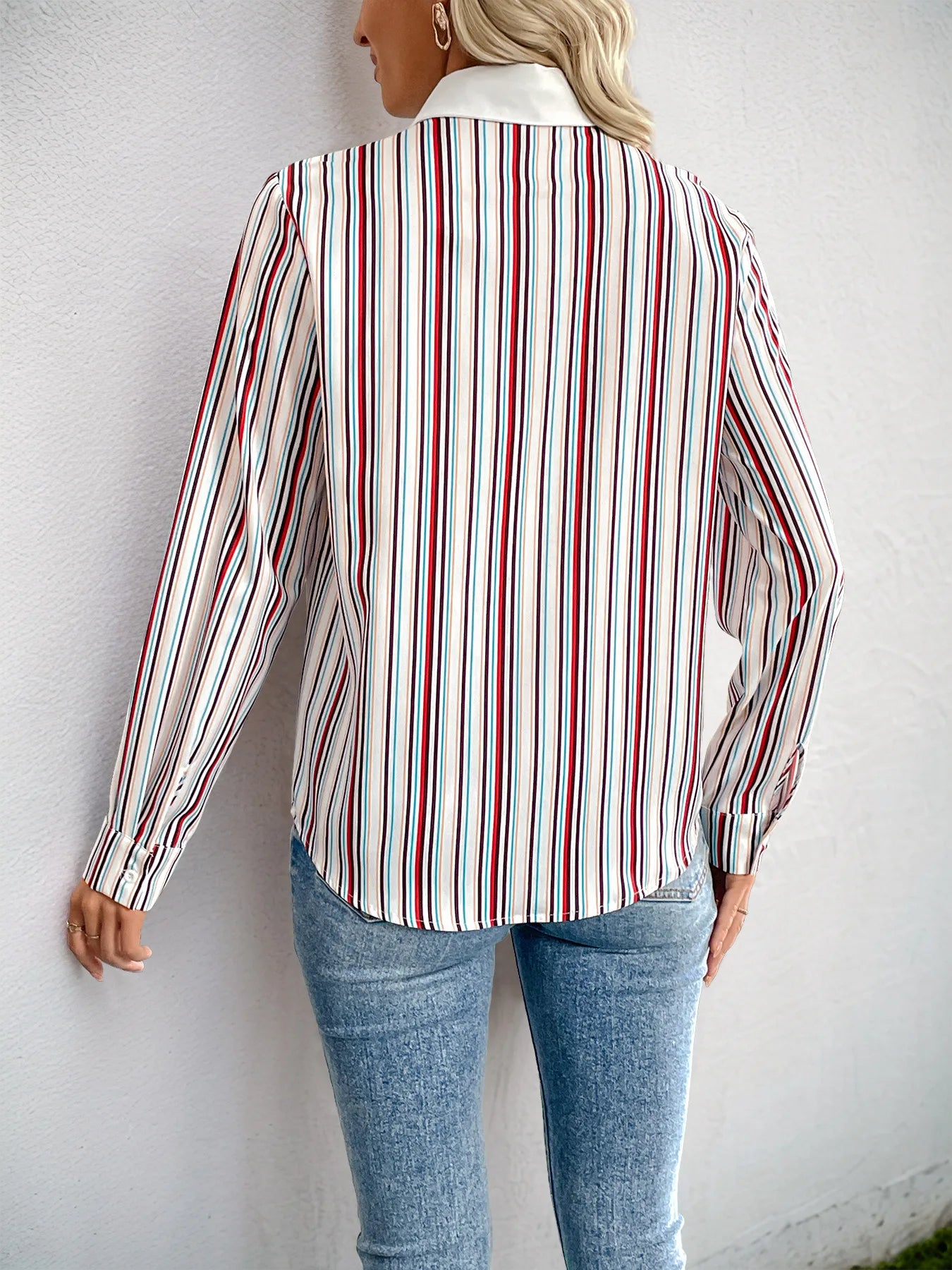Mix and Match  Loose Striped Shirt