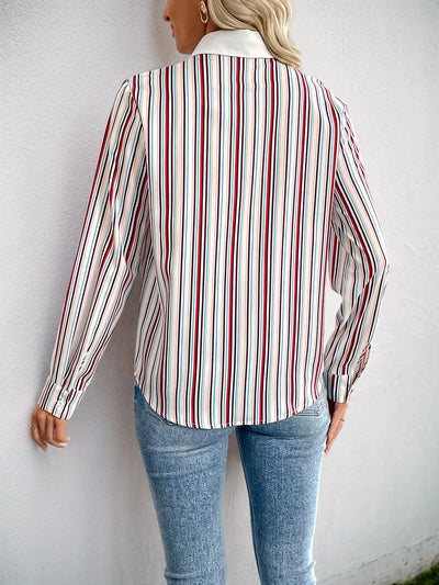 Mix and Match  Loose Striped Shirt