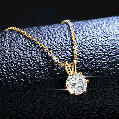 Mix and Match  14k Gold Moissanite Diamond  Necklace