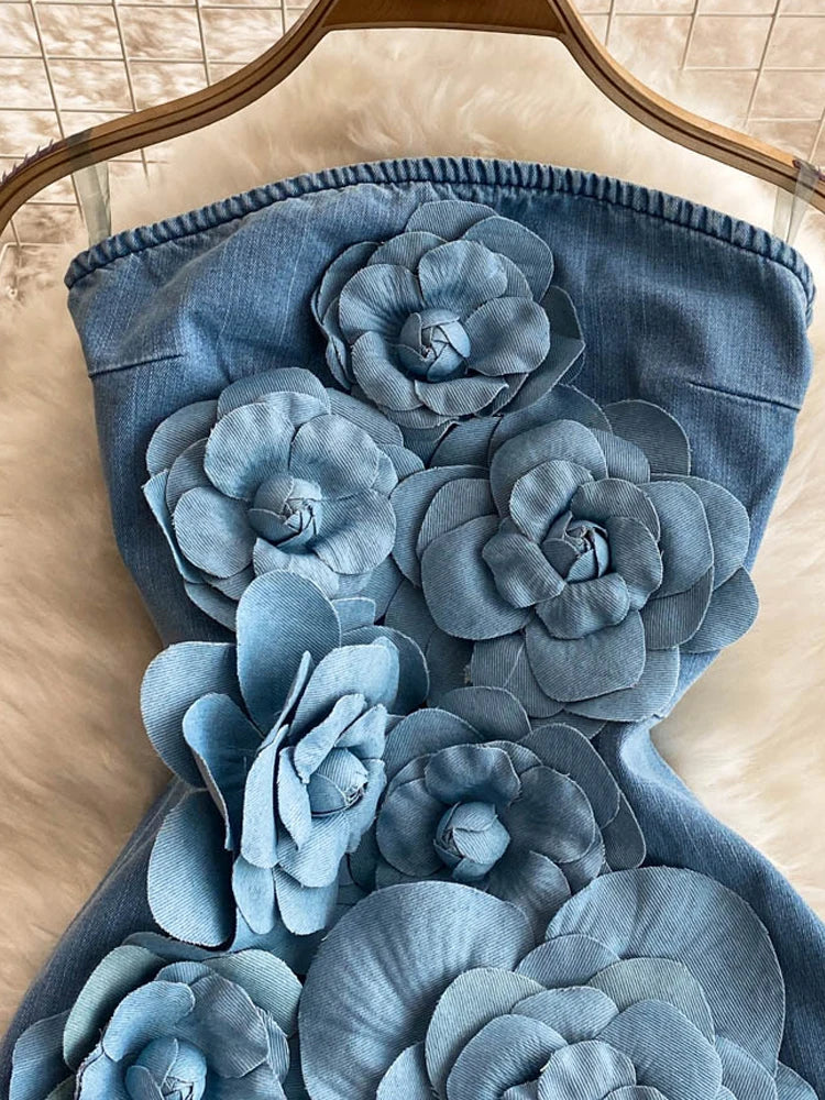 Mix and Match  Floral Denim Jumpsuit