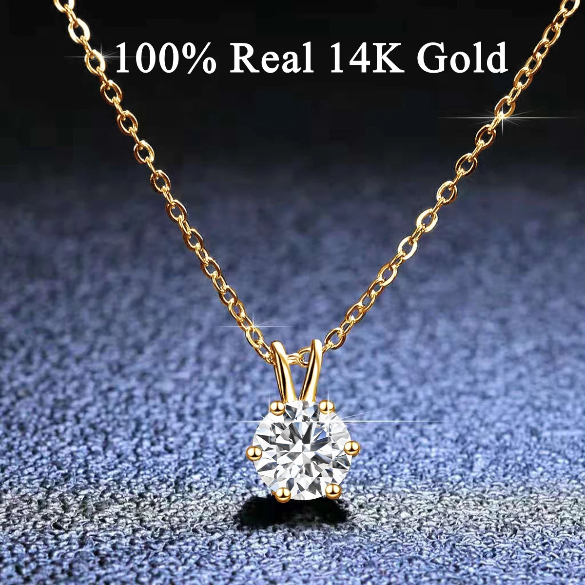 Mix and Match  14k Gold Moissanite Diamond  Necklace