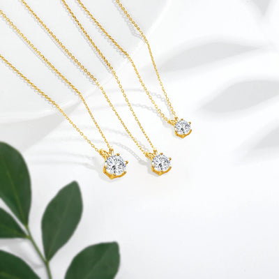 Mix and Match  14k Gold Moissanite Diamond  Necklace