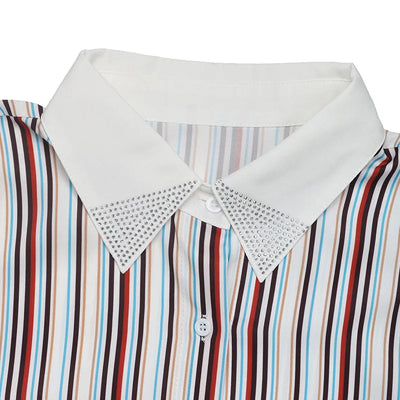 Mix and Match  Loose Striped Shirt