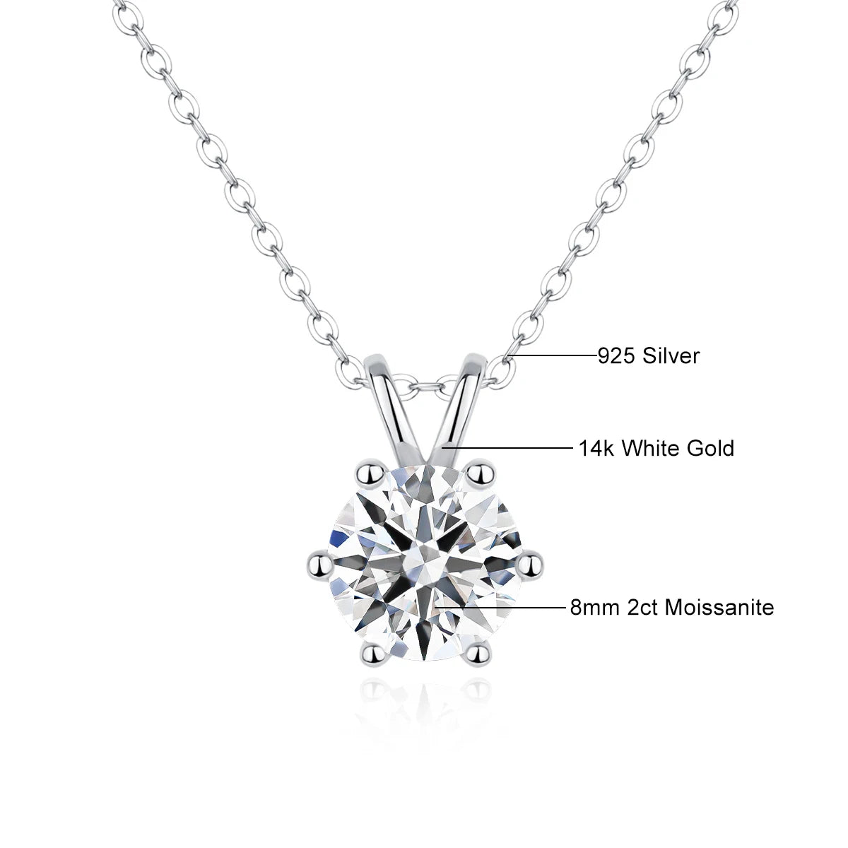 Mix and Match  14k Gold Moissanite Diamond  Necklace
