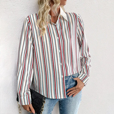 Mix and Match  Loose Striped Shirt