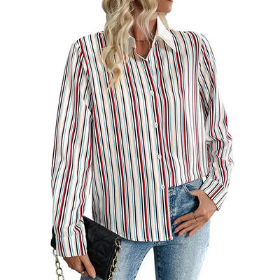 Mix and Match  Loose Striped Shirt