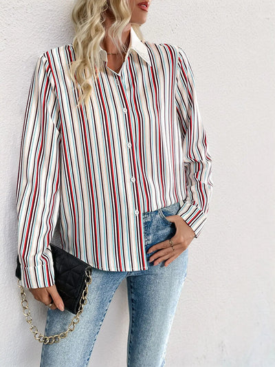Mix and Match  Loose Striped Shirt