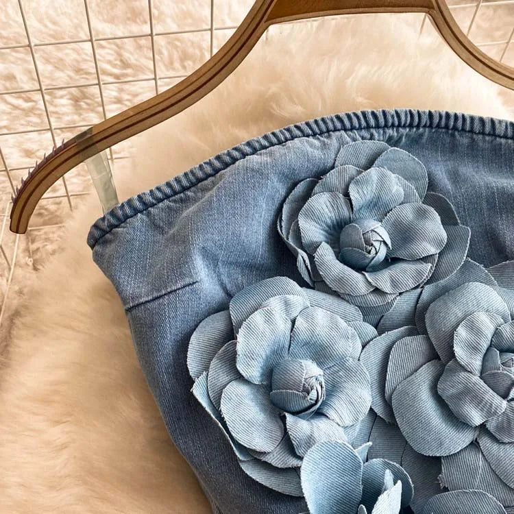 Mix and Match  Floral Denim Jumpsuit
