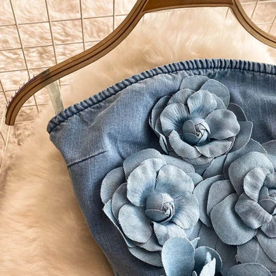 Mix and Match  Floral Denim Jumpsuit