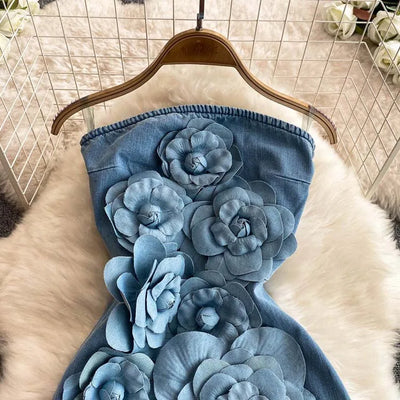 Mix and Match  Floral Denim Jumpsuit