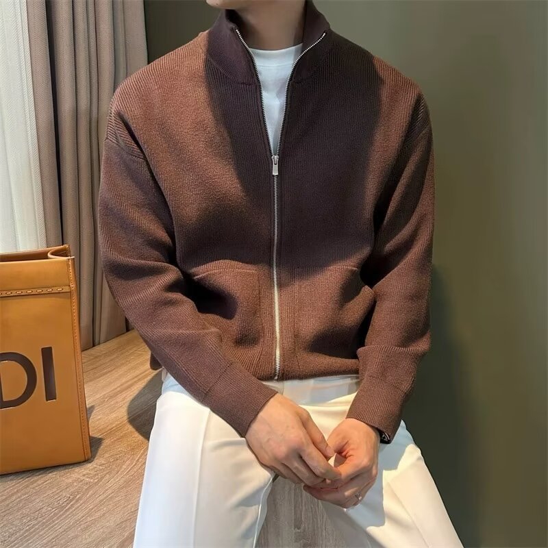 Mix and Match Zipper Cardigan Sweater