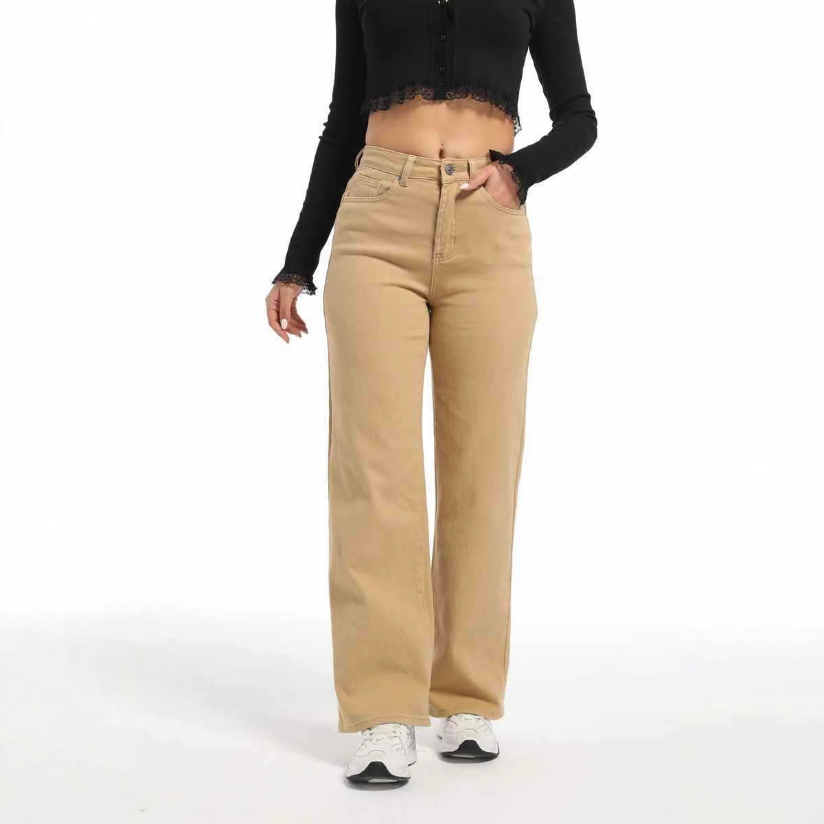 Mix and Match Straight Wide Leg Jeans