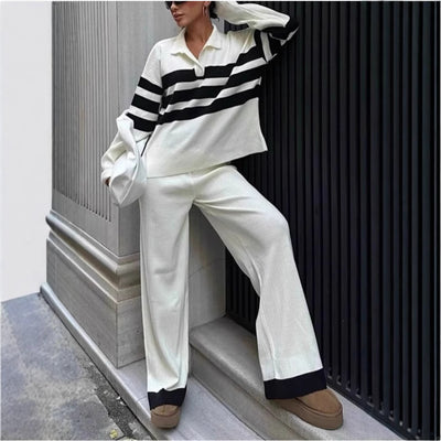 Mix and Match Striped Knitted Set