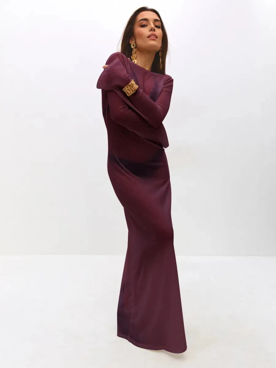 Mix and Match Round Neck Dress